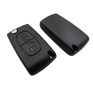 Haute qualité bon prix Peugeot 2 boutons <span class=keywords><strong>307</strong></span> étui porte-clés à rabat avec emplacement de batterie avec lame VA2 (lame sans rainure) sans logo - Product Image 1