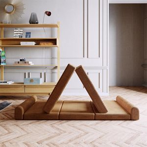 Modular Children's <b>Sofa</b> With High Density Foam 10 Piece Set For Ages 2 To 4 Years Unisex Fabric Furniture Toy - Product Image 1