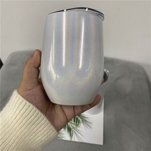 Cadeaux personnalisés, transfert thermique, gobelet à vin isotherme en acier inoxydable à double paroi de 12 oz, verre à vin, supports vierges pour sublimation - Product Image 3