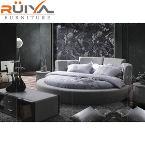 הטוב ביותר באיכות שינה ריהוט זול עגול מיטות לבן למבוגרים עם LED אור - Product Image 3