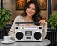 Lecteur de cassette rétro de marque Fortune, enregistreur, haut-parleurs, convertisseur de cassette en MP3, lecteur et enregistreur MP3, convertisseur MP3, radio