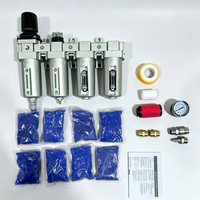 Unité de traitement d'air série AC4000 à 4 unités, filtre régulateur lubrificateur pneumatique à purge automatique NPT1/2" 3/4"