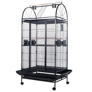 <span class=keywords><strong>Cage</strong></span> d'élevage d'oiseaux en fil d'acier moderne de luxe grand plateau en plastique enduit de poudre écologique en métal pour animaux de compagnie pour perruche - Product Image 1
