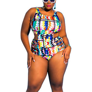 Traje de baño de talla grande Super September listo para enviar estampado calado de una pieza - Product Image 5