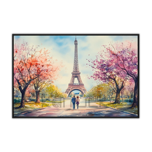 Village moderne en bord de mer avec des <span class=keywords><strong>bateaux</strong></span> et des paysages de montagnes, impression numérique aquarelle, art mural encadré 40x50cm - Product Image 1