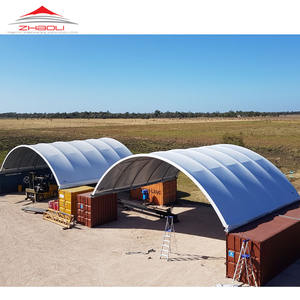 Abri de conteneur dôme de 20 pieds 40 pieds avec <span class=keywords><strong>tente</strong></span> d'abri de conteneur arrière - Product Image 4