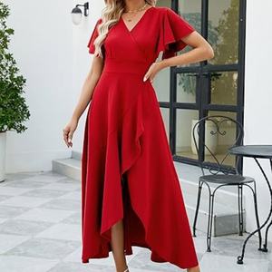 Robe longue de soirée élégante pour femmes, grande taille, décontractée, pour invitées de mariage, demoiselles d'honneur, dîner, fête - Product Image 2