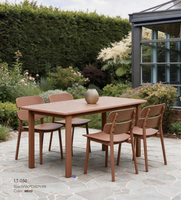 Table de salle à manger carrée blanche moderne pour restaurant, jardin et terrasse, vente en gros directe usine