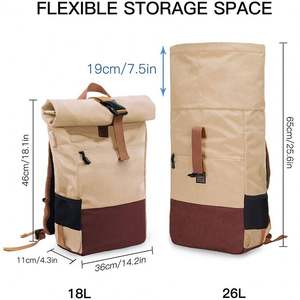 New Arrival Custom Color Woman Rolling DayPack Recycled <b>Roll</b> <b>Top</b> Travel <b>Backpack</b> <b>Waterproof</b> - Product Image 2