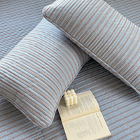 Ensemble de draps-housses matelassés en coton lavé teint en fil 40S, très extensibles, antidérapants, avec boucle élastique réglable, tailles OEM