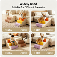 Haustiertreppen Verschleißfeste Schaumstoff-Tierstufen Schutzleiter für Hunde und Katzen für Bett und Sofa, Ideal für Kleine Ältere Hunde & Katzen zum Klettern