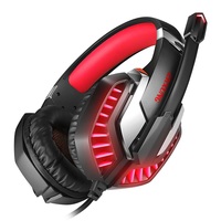 Headphone Gaming Berkabel, Headphone Gaming Komputer dengan Lampu Led Rgb untuk Bermain Game Komputer