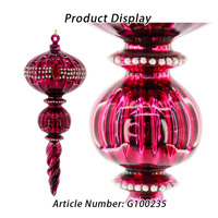 Personnalisé fait à la main de luxe rétro cône verre glace Pops arbre de Noël pendentif ornement pour Noël maison fête cadeau décoration