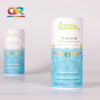 Tube de stockage de sel en carton cylindrique, écologique, fait main, de qualité alimentaire, avec couvercle saupoudreur et doublure en aluminium sécurisée