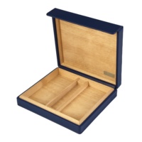 Boîte à cigares en bois avec revêtement en cuir PU, doublure en cèdre naturel, logo personnalisé, design avec séparateurs pour le stockage des cigares et l'emballage cadeau