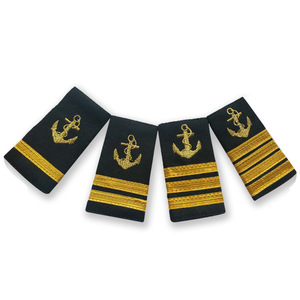 Epaulettes Suaves de Capitán Marino, Epaulettes con Ancla Marina, Uniformes Personalizables, Epaulettes con Cinta India - Product Image 2