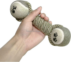 Dayanıklı naylon köpek interaktif dambıl şekilli düğüm halat kombinasyonu agresif köpek için ip oyuncak Molar çiğnemek oyuncak pamuk köpek oyuncak halat - Product Image 2