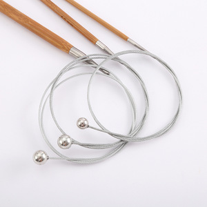 Agujas de <span class=keywords><strong>Ganchillo</strong></span> Tunisiano de Bambú con Cable de Acero, Agujas de <span class=keywords><strong>Ganchillo</strong></span> Afgano con Cable de Acero para Alfombras, Mantas y Tapetes Hechos a Mano - Product Image 3