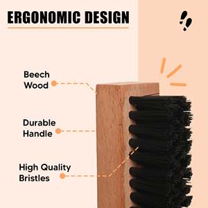 Handmade Nylon <b>Shoe</b> Cleaning Brush for Sneakers Leather Canvas Sports <b>Shoes</b> Durable Wooden Handle Soft Bristles for Cleaning - Product Image 5