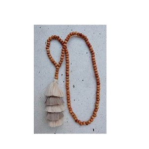 Collar de Madera de Acacia con Borla, Mala para Oración, Cuentas de Madera, Collar de Meditación Budista, Embalaje Personalizado - Product Image 5