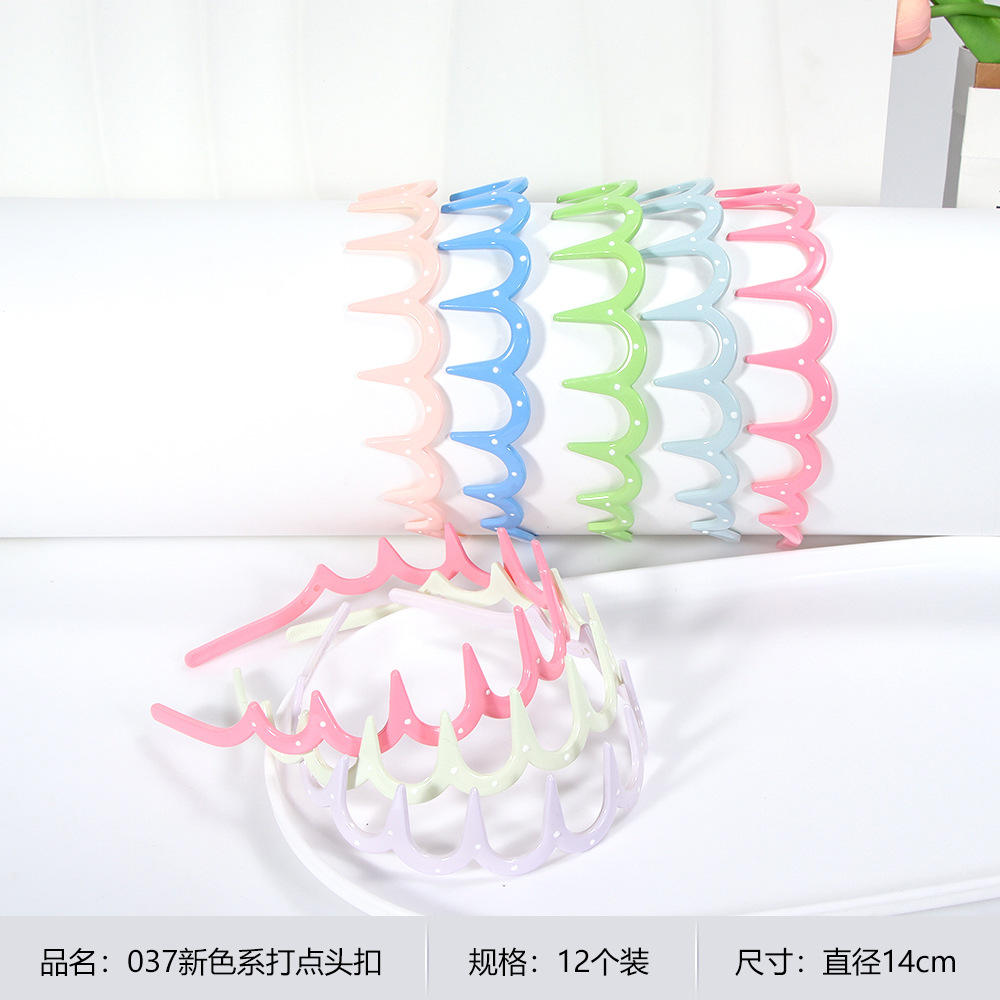 6037 New Color Series Dot Headband 1 Piece