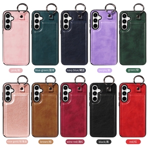 Funda de Cuero con Ranuras para Tarjetas y Anillo para <span class=keywords><strong>Samsung</strong></span> <span class=keywords><strong>Galaxy</strong></span> S25 S24 S23 Ultra S22 Plus S21 FE A12 4G A13 <span class=keywords><strong>5G</strong></span> A14 A52 A72 - Product Image 2