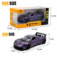 Prix d'usine : Voiture de sport Huayra en alliage moulé sous pression à l'échelle 1:36, portes à ailes de mouette ouvrables, hypercar jouet à rétrofriction avec roues mobiles pour la vente en gros