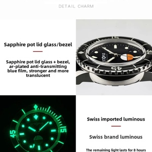 Octopus Kraken 40mm Dive Watch <b>Automatic</b> Movement 300M Waterproof 316L Stainless Steel Sapphire Crystal Luminous Watches - Product Image 5