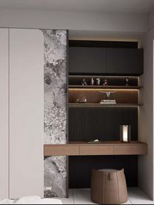 Armarios Modernos, Armario de Pared, Muebles de Dormitorio, Puerta de <span class=keywords><strong>Vestidor</strong></span>, Vidrio Gris, Juegos de Dormitorio, Dormitorio Minimalista de Madera, 3-5 Años - Product Image 2