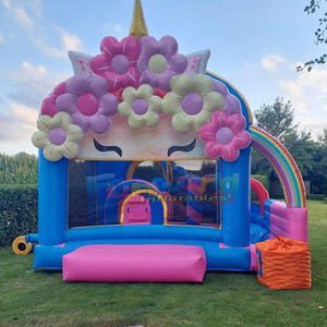 Chateau gonflable <b>inflatable</b> cupcake bouncy castle pink commercial bounce <b>house</b> and slide - Product Image 3
