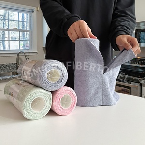 Chiffons de nettoyage industriels robustes 180 GSM pour ateliers et usines – Rouleau de serviettes en microfibre - Product Image 2