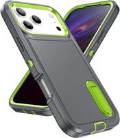 Coque de téléphone antichoc 360° en TPU et PC, design de luxe, avec support intégré, pour iPhone 18 Pro Max 17 Air 16 15 14 13 12 11