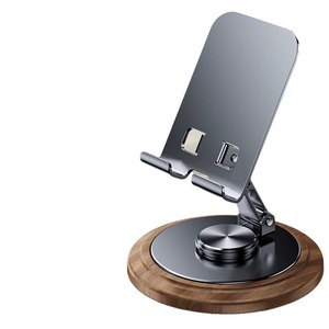 Wooden Mobile Phone <b>Holder</b> 360 Degree Rotatable Desk Stand For <b>Tablet</b> And Smartphone - Product Image 1
