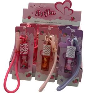 Gloss à lèvres liquide hydratant végétalien mignon avec porte-clés, étiquette privée personnalisable, saveur de fruits hydratante, 6,5 ml - Product Image 3