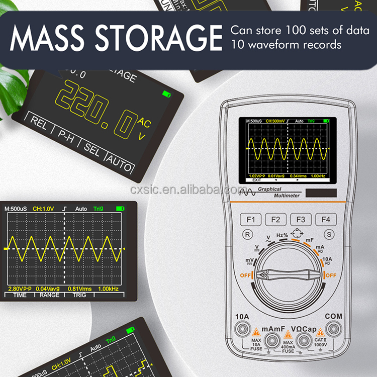 ET828 2in1 digital oscilloscope multimeter bandwidth 2.5Msps sampling