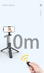 Captura todos los ángulos: Trípode Selfie Stick de 170cm con soporte universal para teléfono giratorio de <span class=keywords><strong>360</strong></span> ° - Product Image 3