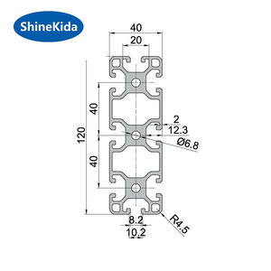 Profilo in Alluminio per Costruzioni Pesanti 40120, Estrusione Secondo Standard Europei - Product Image 6