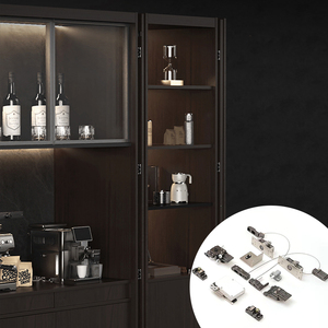 Mécanisme de porte <span class=keywords><strong>escamotable</strong></span> à glissière avec poche dissimulée, nouveau style, quincaillerie pour meubles de cuisine, système de porte <span class=keywords><strong>escamotable</strong></span> - Product Image 1