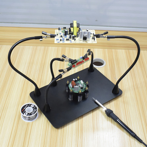 Abrazadera y base pesada 2 en 1, soldadura de tercera mano con lámpara de lupa iluminada con LED 5X <span class=keywords><strong>para</strong></span> soldadura, herramienta de soldadura de trabajo cercano - Product Image 6