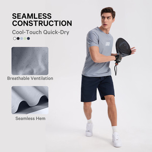 Camiseta Deportiva Ligera de Manga Corta para Hombre, de Secado Rápido, sin Costuras, para Correr, Gimnasio, Ejercicio, Personalizable - Product Image 2