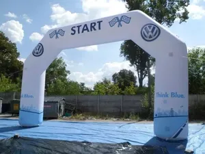 Arco inflável inflável do portão do preço de fábrica, arco de linha de acabamento com logos personalizados para o evento de corrida e o esporte