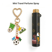 Atomizador de Perfume Giratorio WeWood de Vietnam con Temática de Fútbol, Botella de Spray de Viaje con Estampados y Llavero de Fútbol para Recuerdo Deportivo