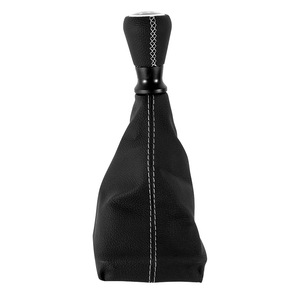 Peugeot 206 - Cache-poussière pour pommeau de levier de vitesse en cuir avec surpiqûres blanches, style classique - Product Image 2