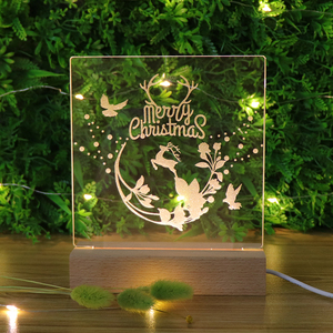 Natale lampare Decorativas 3D luce notturna acrilico <span class=keywords><strong>lampada</strong></span> Mood per i bambini - Product Image 5