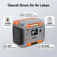 Station d'alimentation portable 300W 270Wh pour camping-car allemand, camping en plein air, alimentation hors réseau