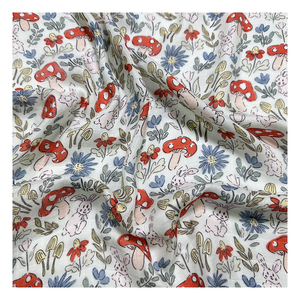 <span class=keywords><strong>Camicia</strong></span> in <span class=keywords><strong>Mussola</strong></span> <span class=keywords><strong>di</strong></span> Cotone Bambù 2x2 a Quadri con Stampa Digitale Design Cartone Animato Coniglio e Fungo, Traspirante ed Ecologica - Outlet <span class=keywords><strong>di</strong></span> Fabbrica - Product Image 5