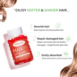 Lakerain Vitamina per Capelli Cura 7 Giorni Riparazione e Nutrimento 60 Capsule Morbide Rosse Gialle Blu Scuro Verde Rosa Ciano - Product Image 3