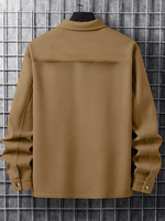 Veste décontractée en velours côtelé pour homme, style streetwear européen et américain, à revers, coupe ample, boutonnage simple