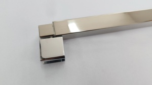 מוט אלומיניום נירוסטה פרופיל אלומיניום עם מגש מלבן מסגרת מלוטשת צורה עיצוב מודרני להליכת בחדר מקלחת - Product Image 5