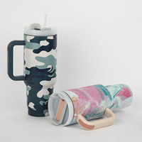 Tasse à café personnalisée à double paroi en acier inoxydable gobelet de sublimation de 40 oz avec poignée